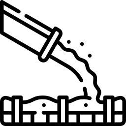 Icono de colocación de compuesto nivelador sobre piso de concreto