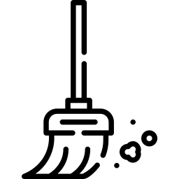 Icono de limpieza y preparación de superficie para nivelación de piso